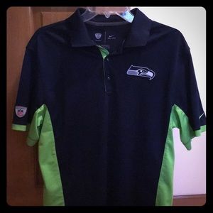 Seahawks Dri-Fit Collared T-shirt.